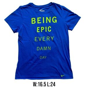 Women’s Blue Nike Tee athletic cut short sleeve
